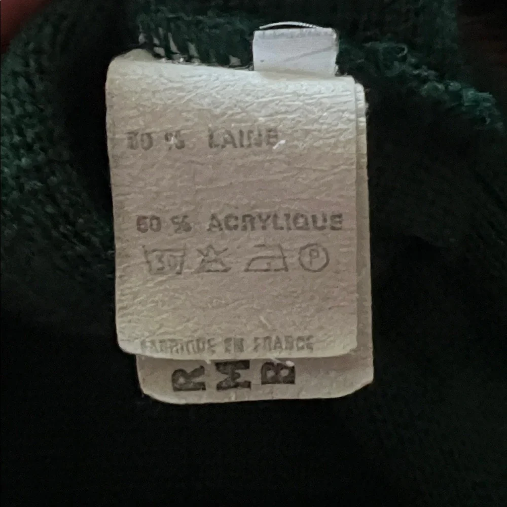 Royal Mer Bretagne Cardigan Green Navy Nautical Sailboat Wool Blend Men’s Large - Picture 6 of 6
